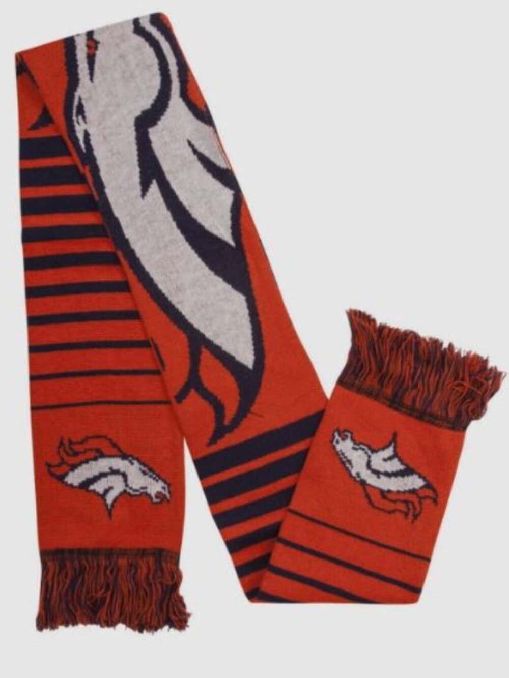 Forever Collectibles Denver Broncos Winter Scarf Orange Blue NFL Fan Scarf